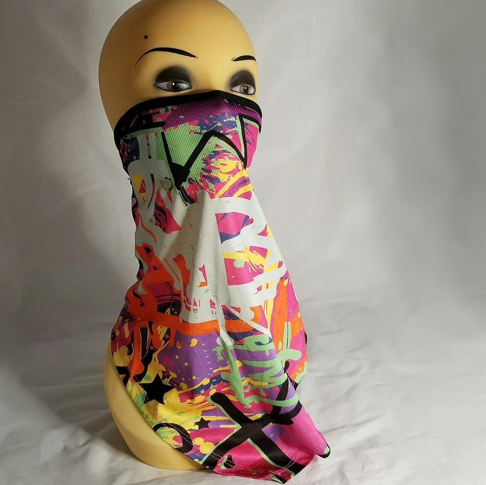 Abstract Print Neck Gaiter/Face Mask